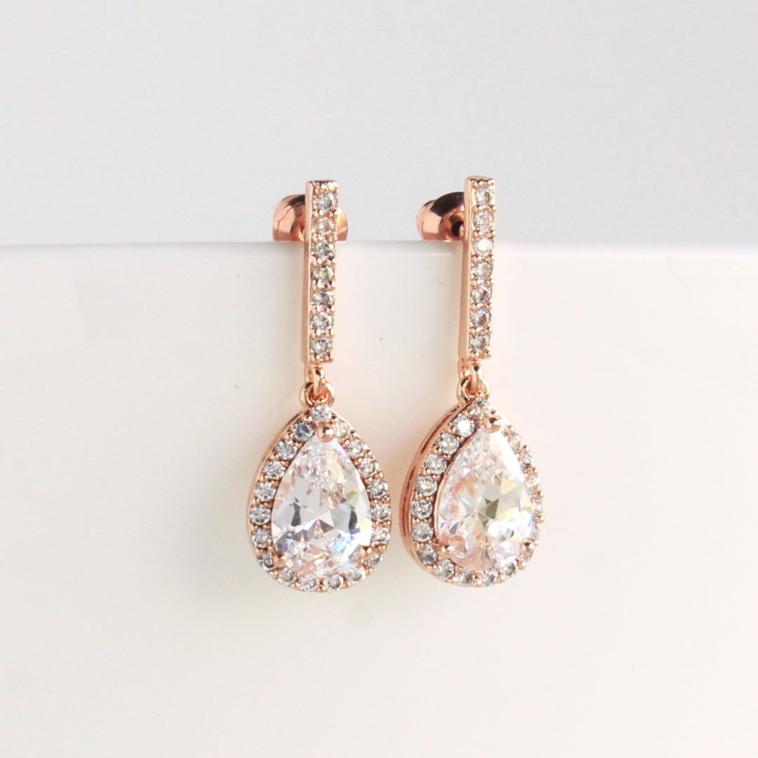 Brianna | Drop Earrings Rose Gold