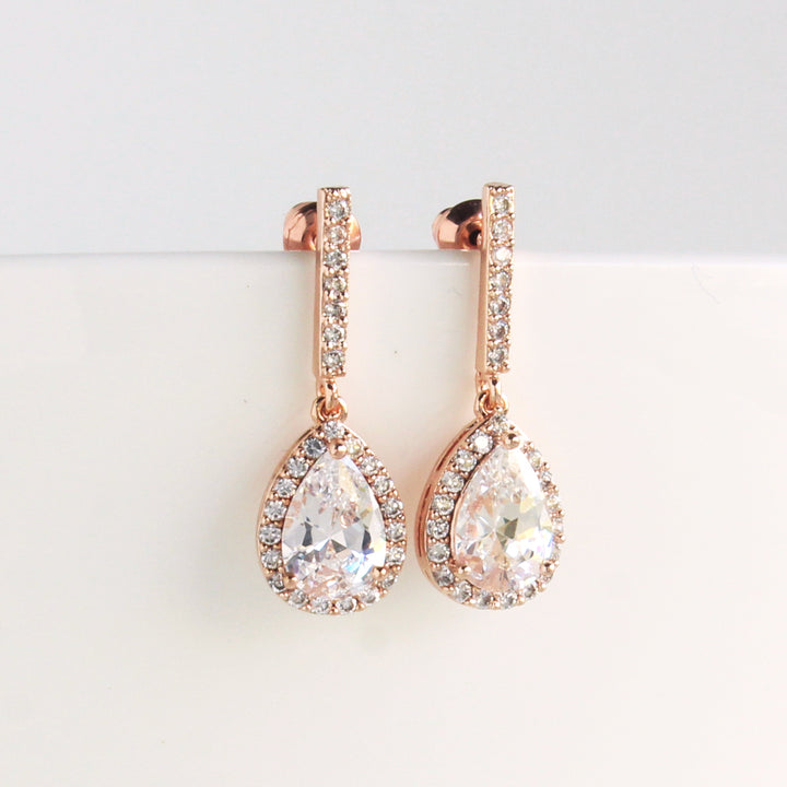 Brianna | Drop Earrings Rose Gold