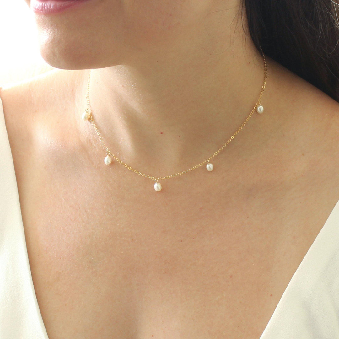 Calista Freshwater Pearl Drops Necklace