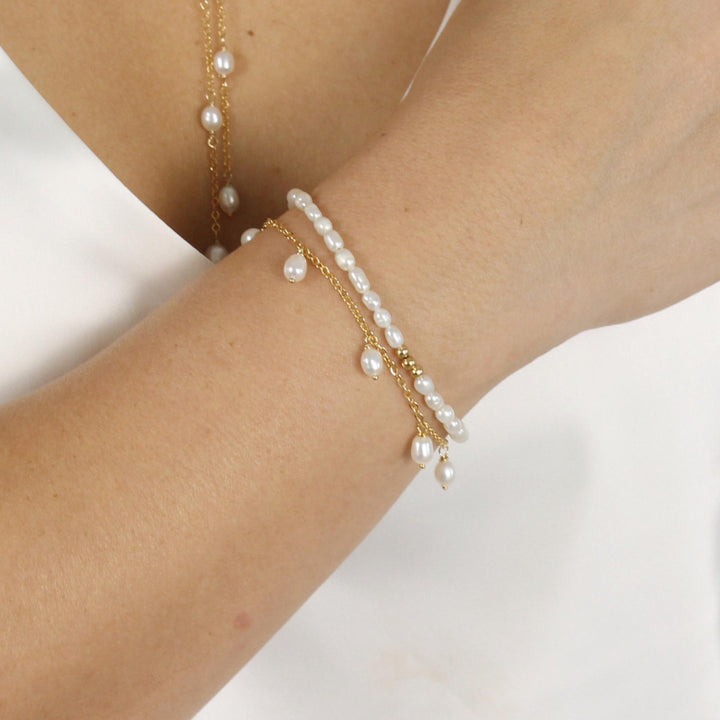 Calista Pearl Drops Bracelet