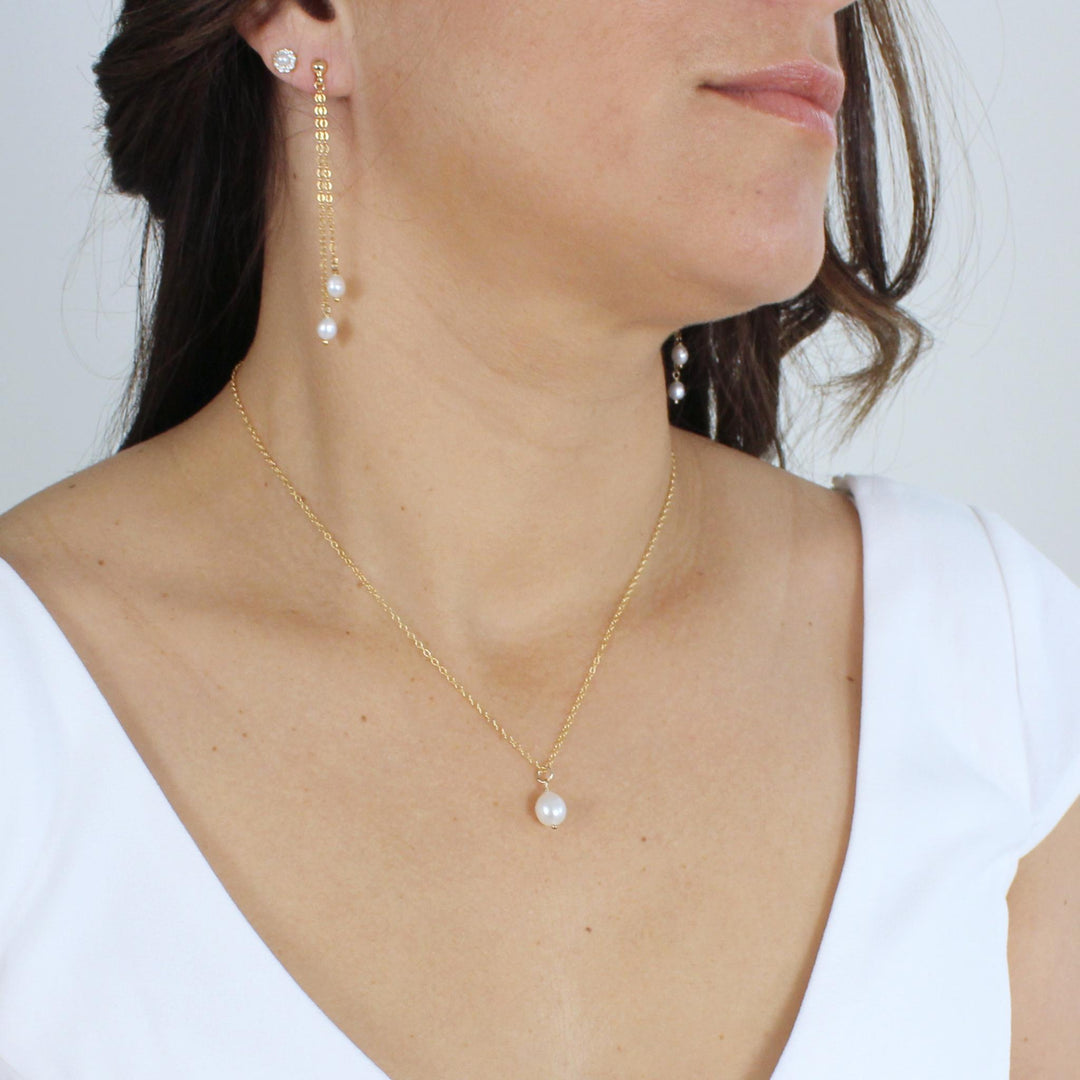 Cassie - Dainty Pearl Necklace