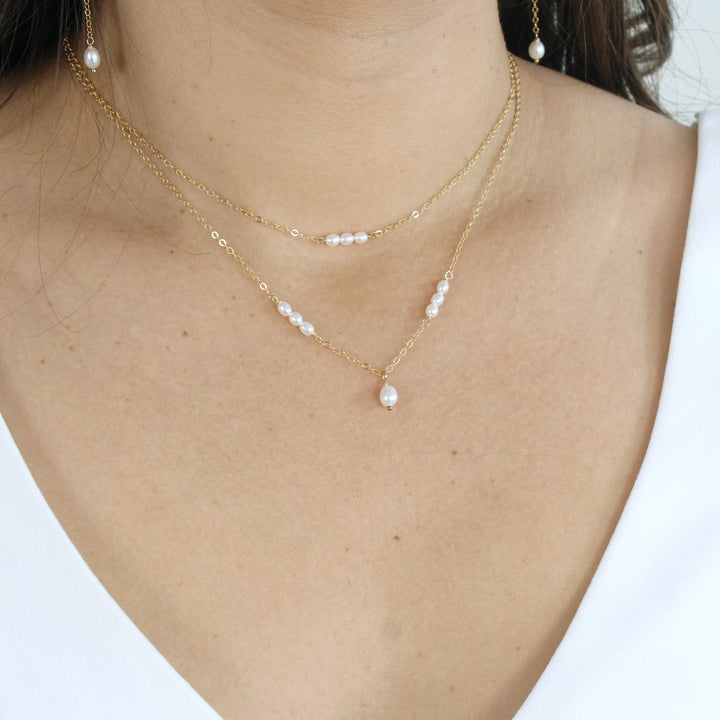 Danielle Minimalist Tiny Pearl Necklace