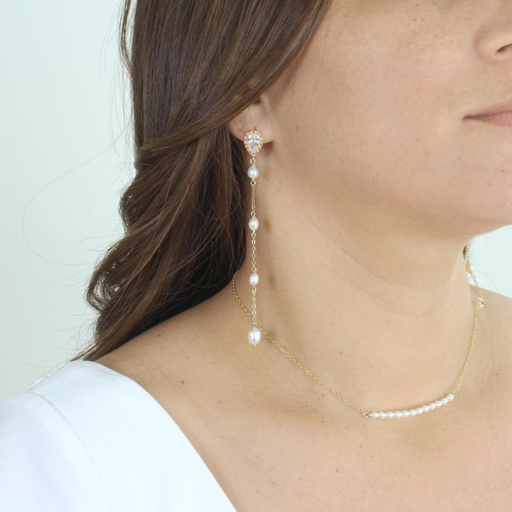 Charlee - Pearl Bar Necklace