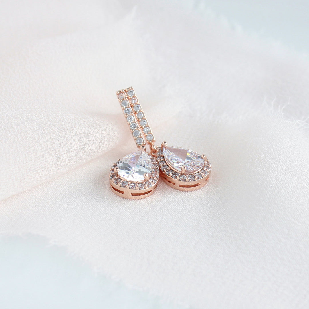 Brianna | Drop Earrings Rose Gold