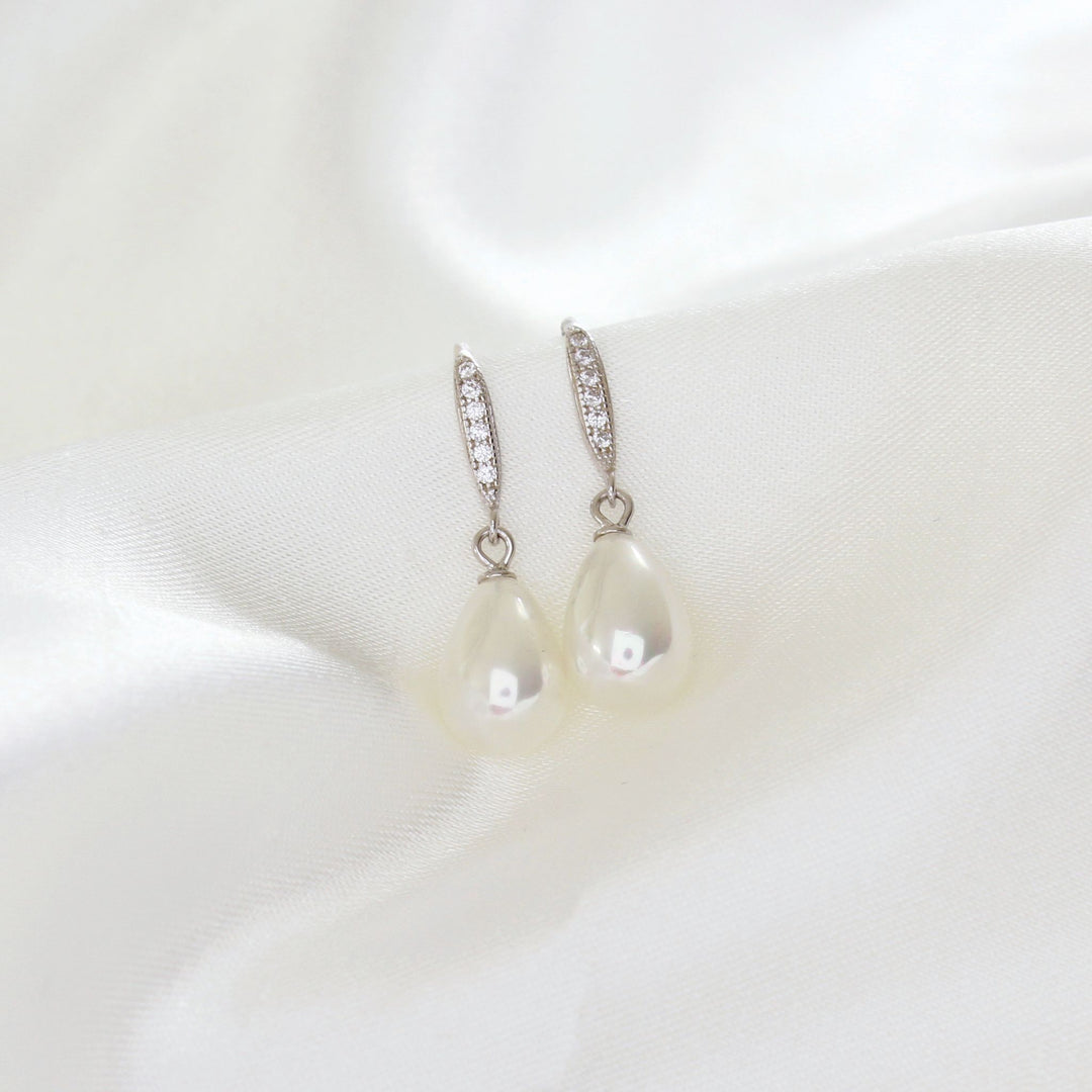 Riley Pearl Drop Earrings | Sterling Silver