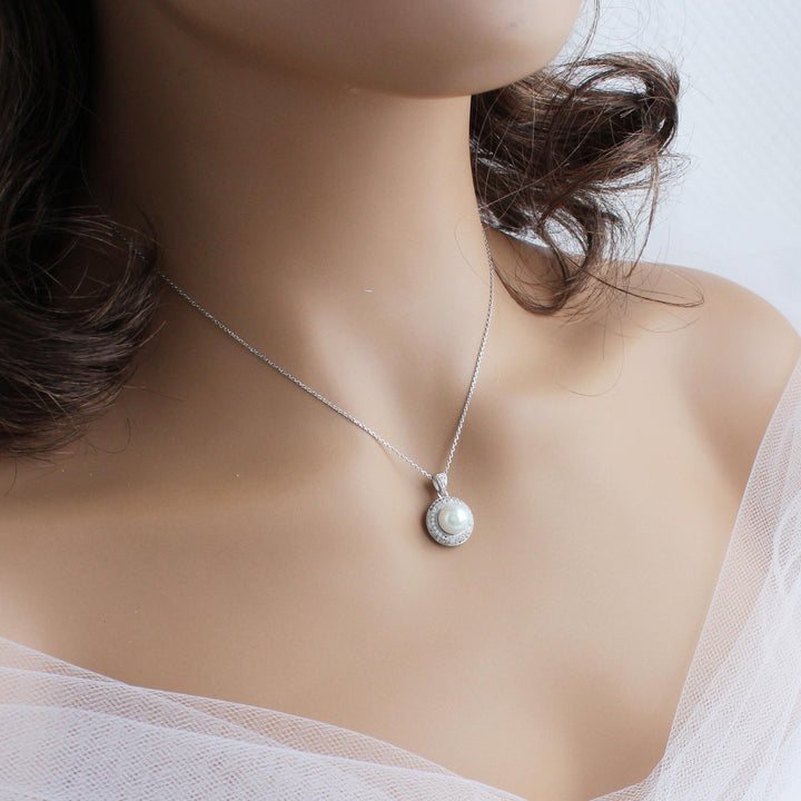 Jane Pearl Pendant & Earring Set | Sterling Silver