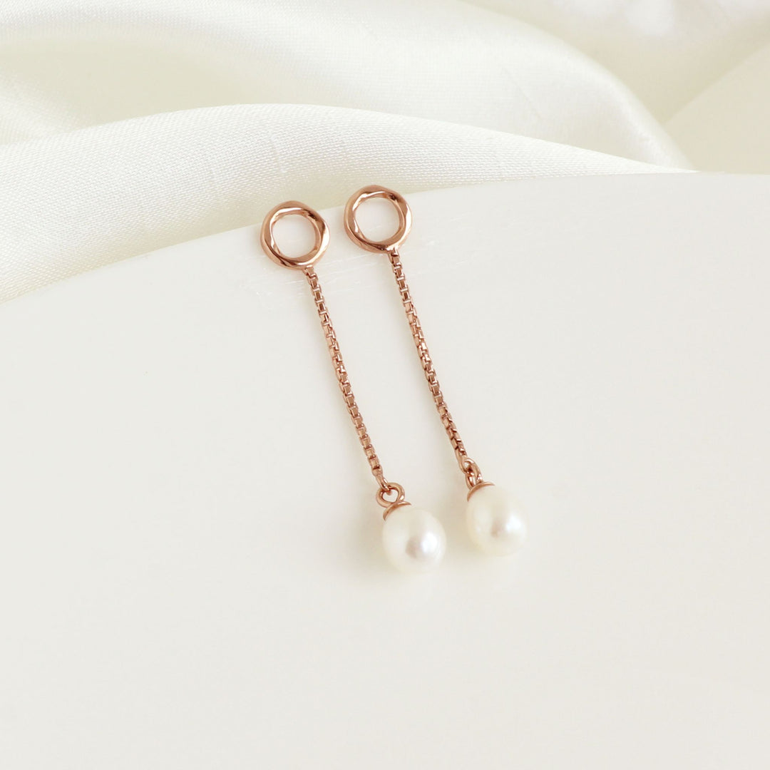 Sage Pearl Dangle Earrings | Sterling Silver