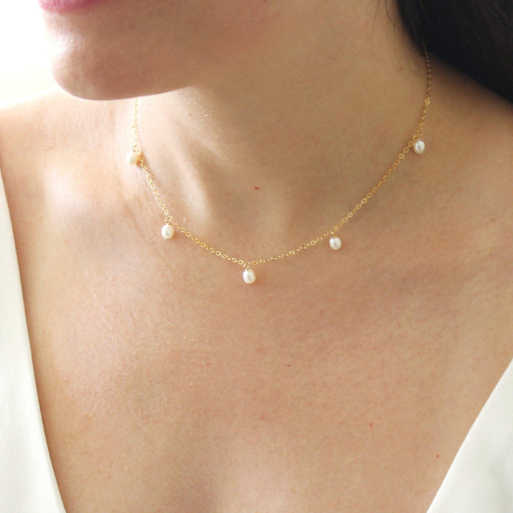 Calista Freshwater Pearl Drops Necklace