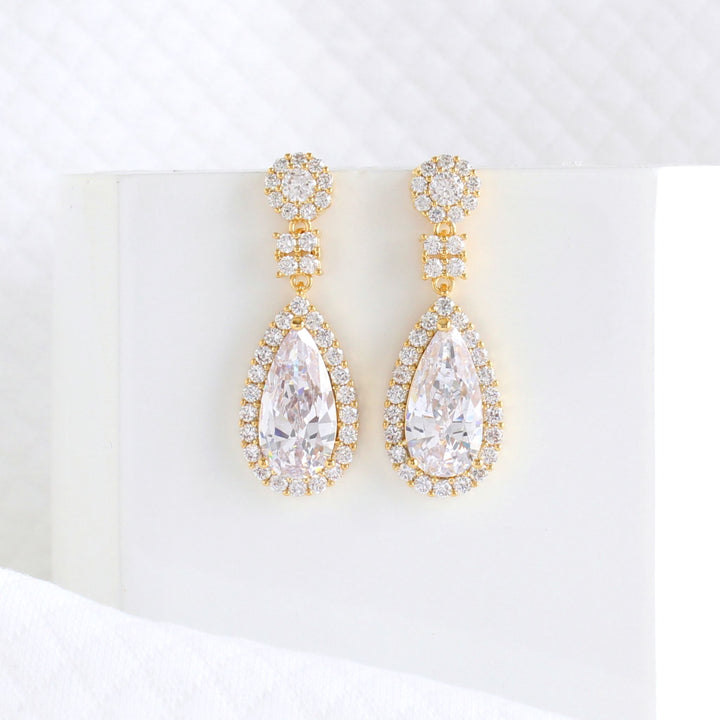 Lisa Statement Teardrop Earrings | Adriana Sparks Bridal